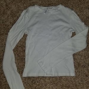 H&M Ribbed Cropped Long Sleeve Tee